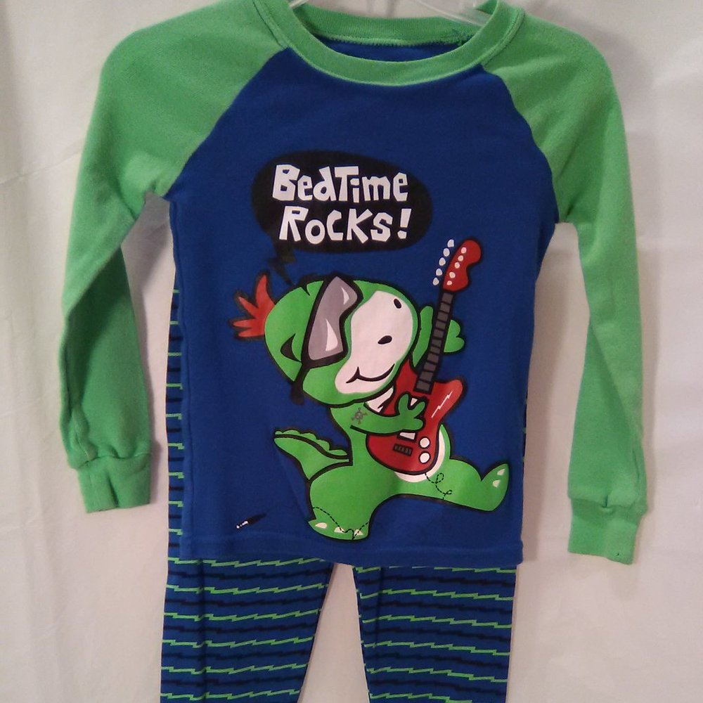 Garanimals Toddler Boy's 2 Piece Pajamas set Color Blue/Green Dinosaur Size 3T